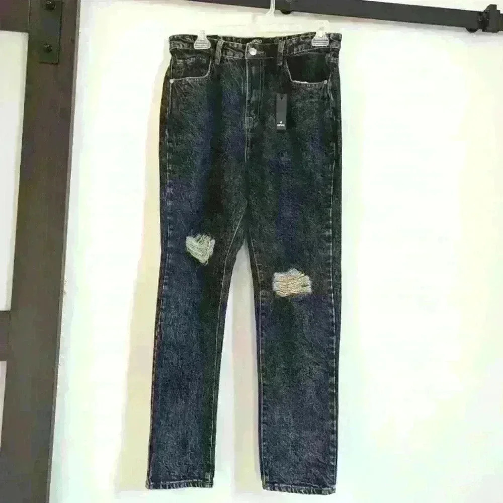 BUFFALO | David Bitton Distressed  Officer Blue Kristi Mom Jeans Various…